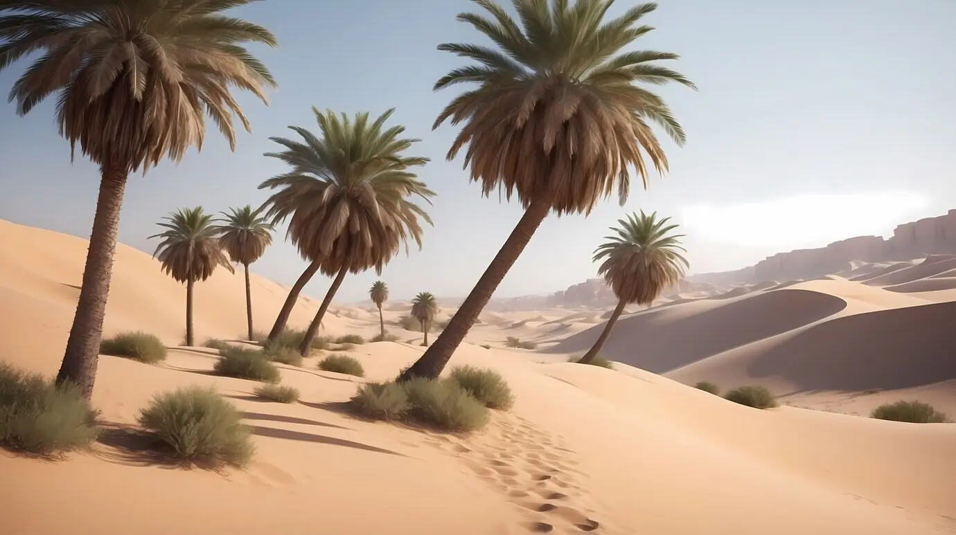 Schöne digitale Kunst einer ägyptischen Landschaft