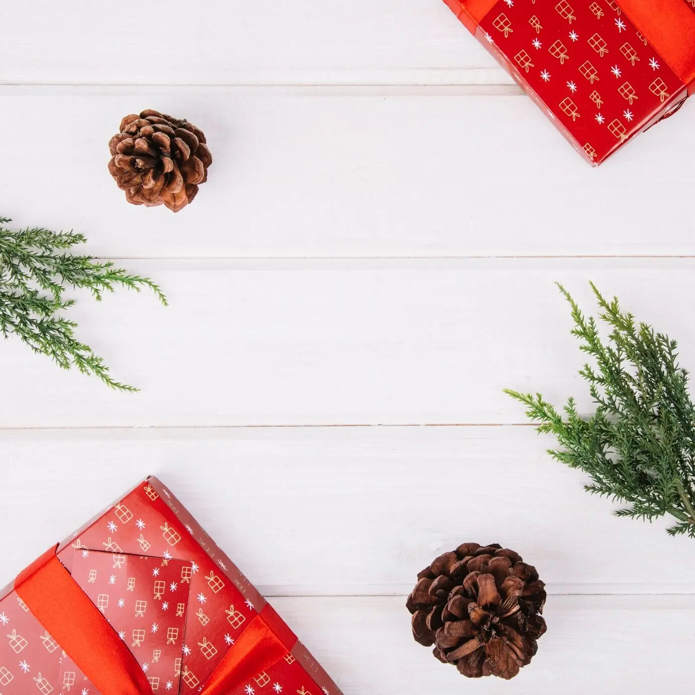 Verschiedene weihnachtliche Elemente